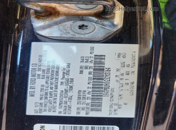 1FATP8UH1G5243164 2016 FORD MUSTANG Черный Вид подкапотного пространства