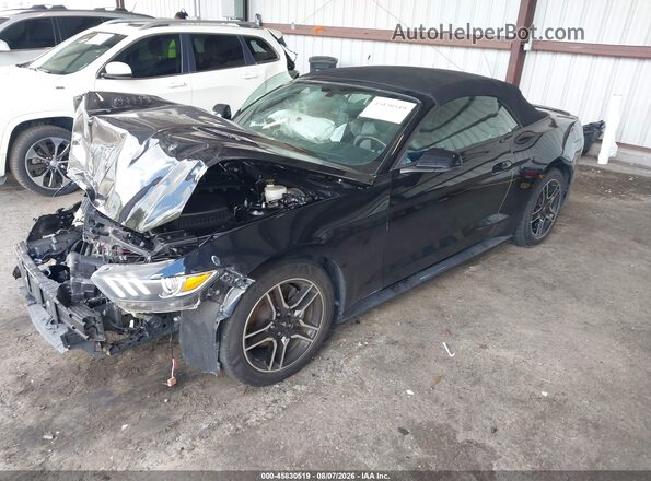 1FATP8UH2L5119303 2020 FORD MUSTANG Black Vista tres cuartos delantera izquierda