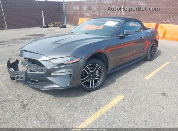 1FATP8UH3K5126226 2019 FORD MUSTANG Gray წინა მარცხენა ხედი სამი მეოთხედიდან