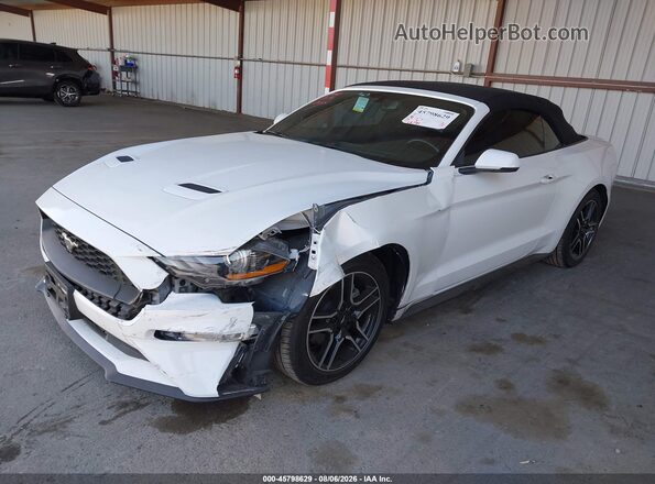 1FATP8UH4K5162474 2019 FORD MUSTANG White Передня ліва чверть