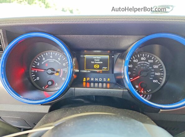1FATP8UH6J5155380 2018 FORD MUSTANG Blue Instrument cluster view