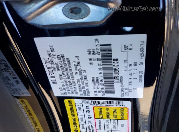 1FATP8UH6M5121248 2021 FORD MUSTANG Black Вид підкапотного простору