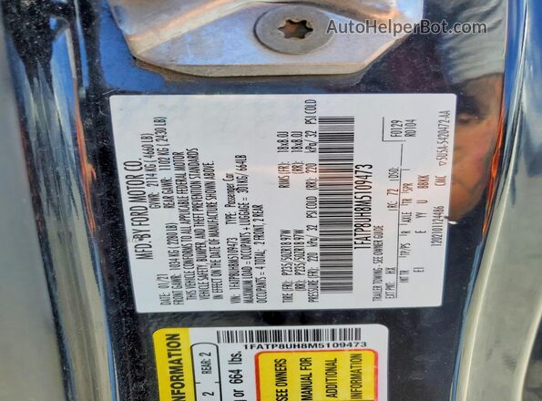 1FATP8UH8M5109473 2021 FORD MUSTANG Black VIN կոդի պիտակի տեսք