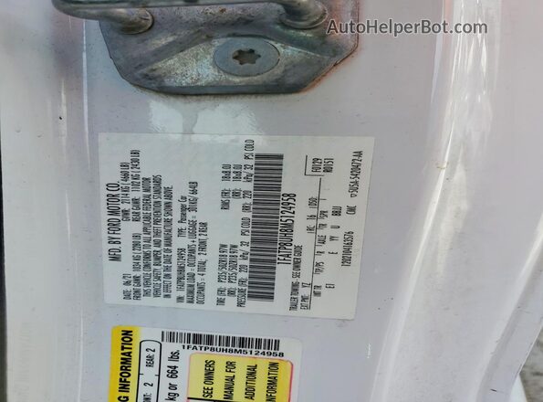 1FATP8UH8M5124958 2021 FORD MUSTANG White Շարժիչի բաժամունքի տեսք