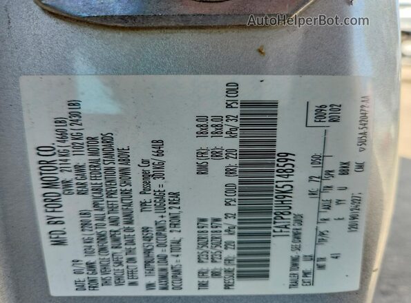 1FATP8UH9K5148599 2019 FORD MUSTANG Silver Vista del compartimento del motor