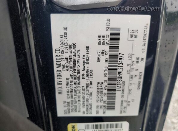1FATP8UH9L5134977 2020 FORD MUSTANG Черный Вид подкапотного пространства