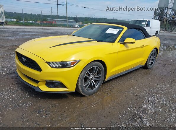 1FATP8UHXH5278982 2017 FORD MUSTANG Yellow Vista tres cuartos delantera izquierda