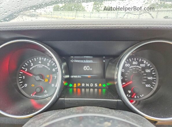 1FATP8UHXJ5111236 2018 FORD MUSTANG Black ხელსაწყოთა პანელის ხედი