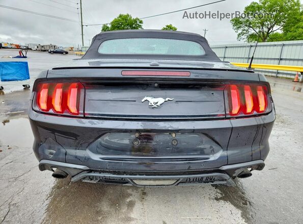 1FATP8UHXJ5111236 2018 FORD MUSTANG Black უკანა ხედი