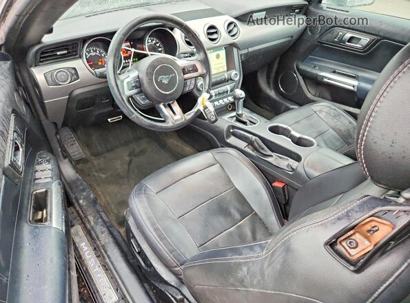1FATP8UHXJ5111236 2018 FORD MUSTANG Black წინა პანელის ხედი