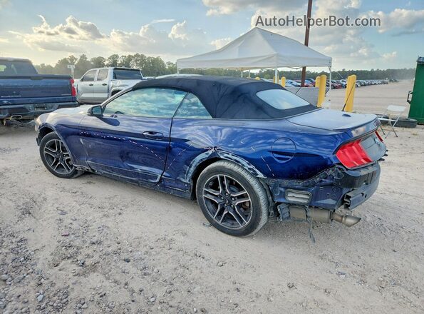 1FATP8UHXJ5139313 2018 FORD MUSTANG Blue Tył lewy