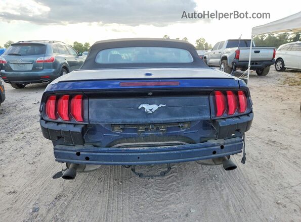 1FATP8UHXJ5139313 2018 FORD MUSTANG Blue Widok z tyłu