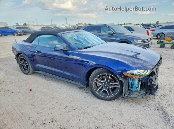 1FATP8UHXJ5139313 2018 FORD MUSTANG Blue Przód prawy