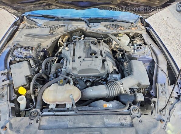 1FATP8UHXJ5139313 2018 FORD MUSTANG Blue Widok wnętrza z tyłu