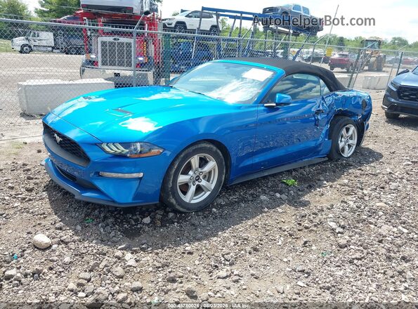 1FATP8UHXK5192210 2019 FORD MUSTANG Blue Առջևի ձախ երեք քառորդ տեսարան