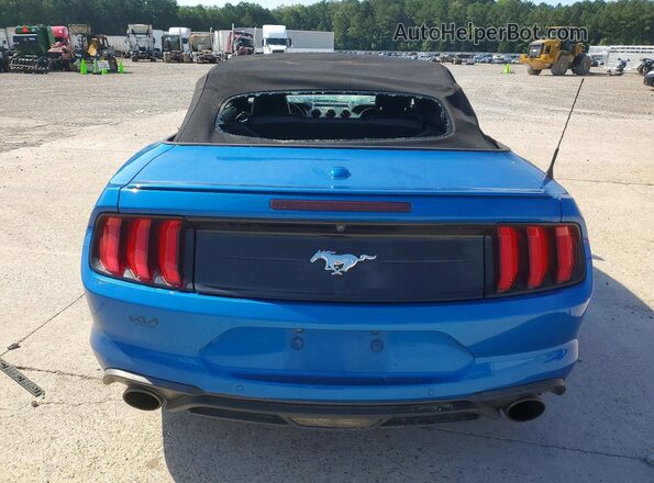 1FATP8UHXM5101004 2021 FORD MUSTANG Синий Вид сзади