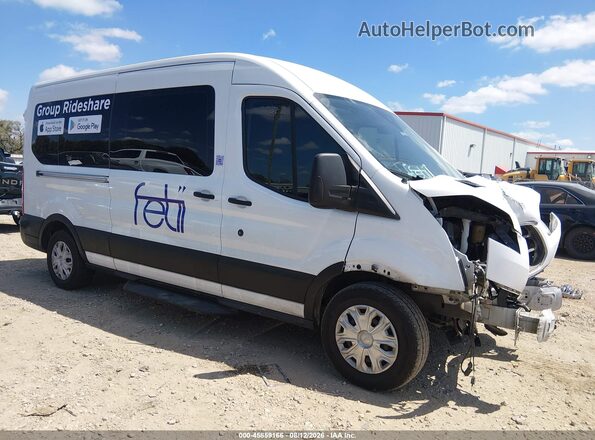 1FBAX2CM1KKA00739 2019 FORD TRANSIT-350 White Widok wnętrza 360 stopni
