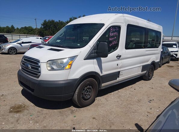 1FBAX2CM2KKB06150 2019 FORD TRANSIT-350 White Vista tres cuartos delantera izquierda