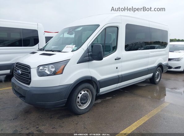 1FBAX2CM8JKB18821 2018 FORD TRANSIT-350 White წინა მარცხენა ხედი სამი მეოთხედიდან