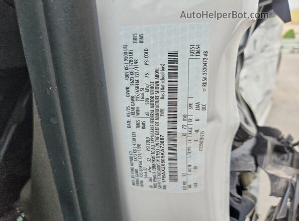 1FBAX2X80SKA73887 2025 FORD TRANSIT White Вид наклейки з VIN-кодом