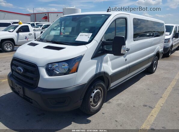 1FBAX2Y85LKB23344 2020 FORD TRANSIT-350 White წინა მარცხენა ხედი სამი მეოთხედიდან