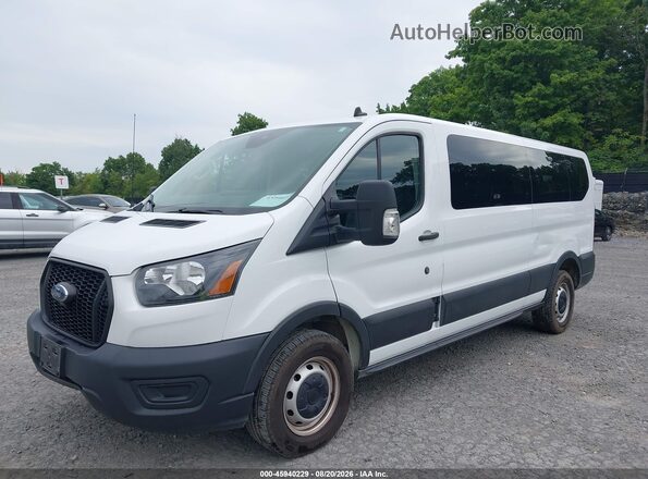 1FBAX2Y85PKA26909 2023 FORD TRANSIT-350 White Առջևի ձախ երեք քառորդ տեսարան
