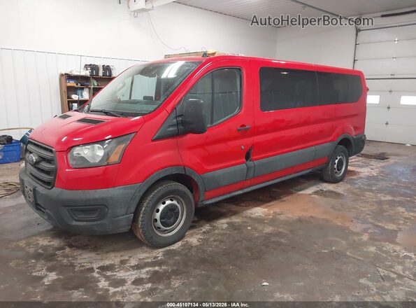 1FBAX2Y86LKB23384 2020 FORD TRANSIT-350 Red წინა მარცხენა ხედი სამი მეოთხედიდან