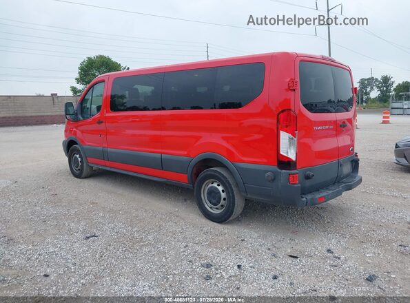 1FBZX2ZM2JKB42817 2018 FORD TRANSIT-350 Red Rear left