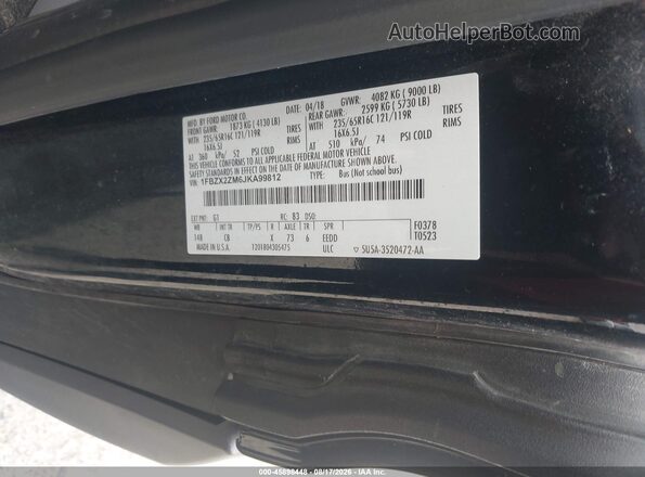 1FBZX2ZM6JKA99812 2018 FORD TRANSIT-350 Black Вид підкапотного простору