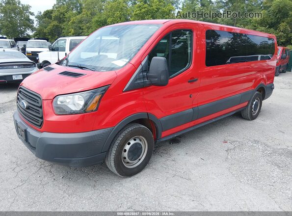 1FBZX2ZM9JKB52843 2018 FORD TRANSIT-350 Red Front left