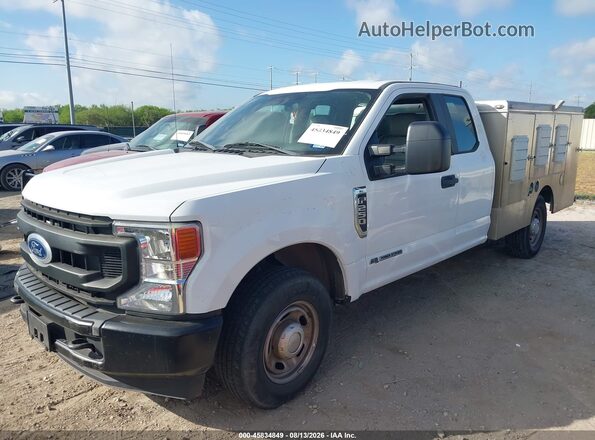 1FD7X2AT9MED53095 2021 FORD F-250 White წინა მარცხენა ხედი სამი მეოთხედიდან
