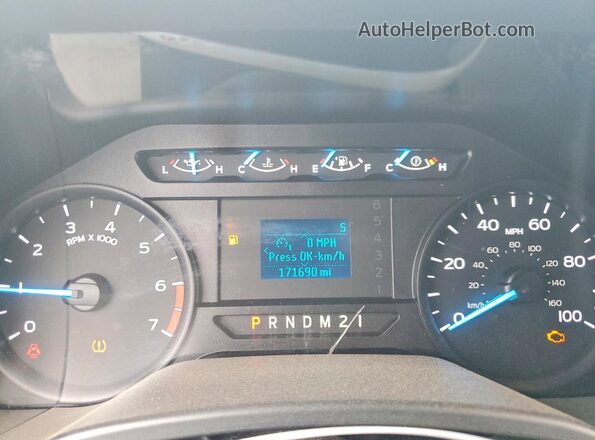 1FD7X2B65HEC91094 2017 FORD F250 White Вид щитка приладів