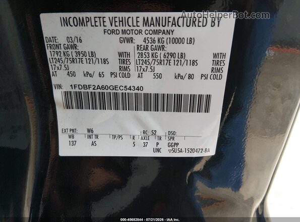 1FDBF2A60GEC54340 2016 FORD F-250 Green Շարժիչի բաժամունքի տեսք