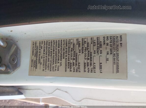 1FDYR5ZM2JKA80558 2018 FORD TRANSIT-250 CAB White Vista del compartimento del motor