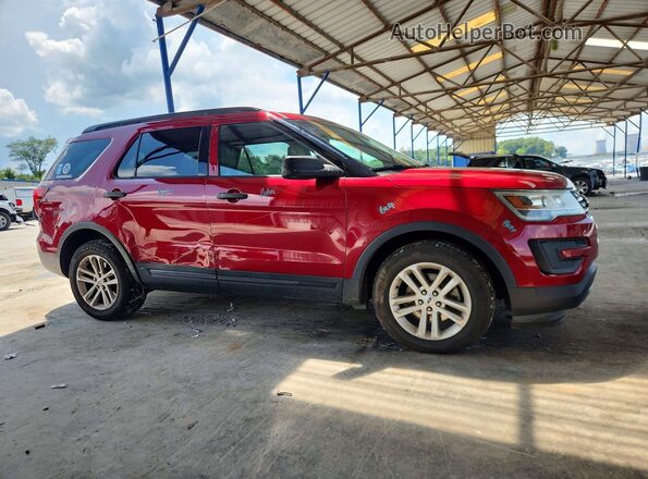 1FM5K7B81HGA54076 2017 FORD EXPLORER Красный Передняя правая четверть