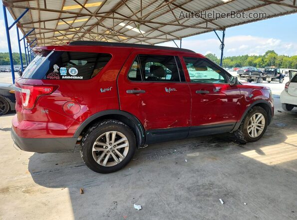 1FM5K7B81HGA54076 2017 FORD EXPLORER Красный Задняя правая четверть