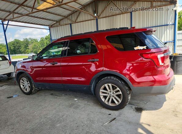 1FM5K7B81HGA54076 2017 FORD EXPLORER Красный Задняя левая четверть