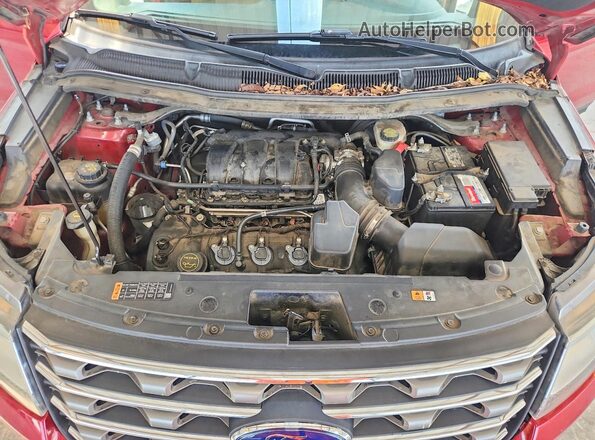 1FM5K7B81HGA54076 2017 FORD EXPLORER Красный Вид подкапотного пространства