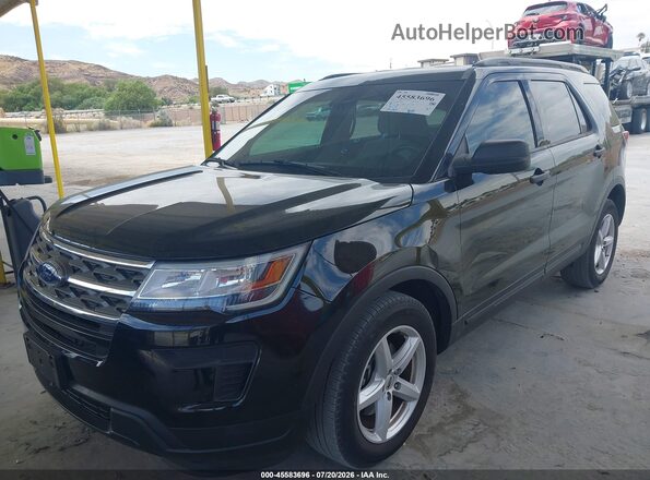 1FM5K7B84JGC45111 2018 FORD EXPLORER Black Vista tres cuartos delantera izquierda