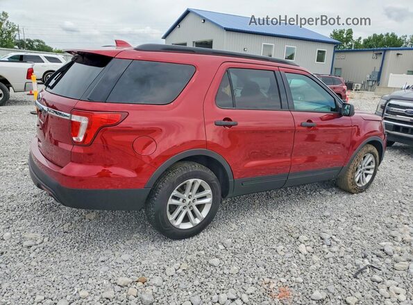 1FM5K7B87GGC29378 2016 FORD EXPLORER Красный Задняя правая четверть