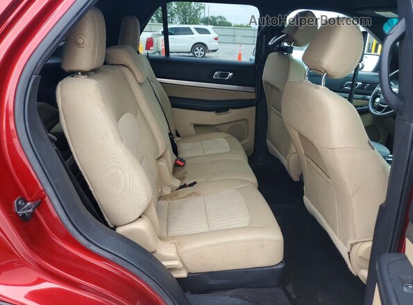 1FM5K7B87GGC29378 2016 FORD EXPLORER Красный Вид задней части салона