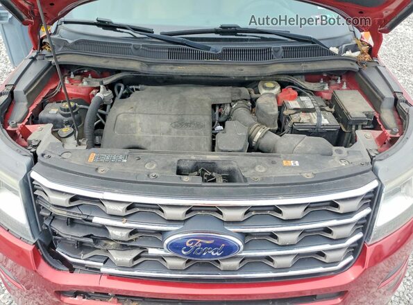1FM5K7B87GGC29378 2016 FORD EXPLORER Красный Вид подкапотного пространства