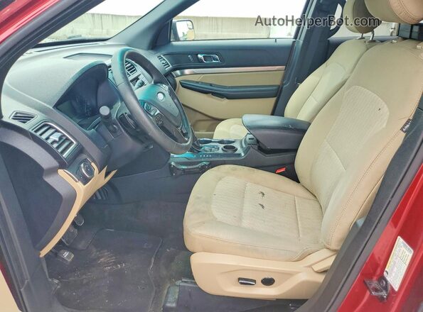 1FM5K7B87GGC29378 2016 FORD EXPLORER Красный Вид салона спереди