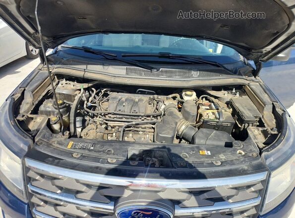 1FM5K7B87JGC13575 2018 FORD EXPLORER Blue Շարժիչի բաժամունքի տեսք