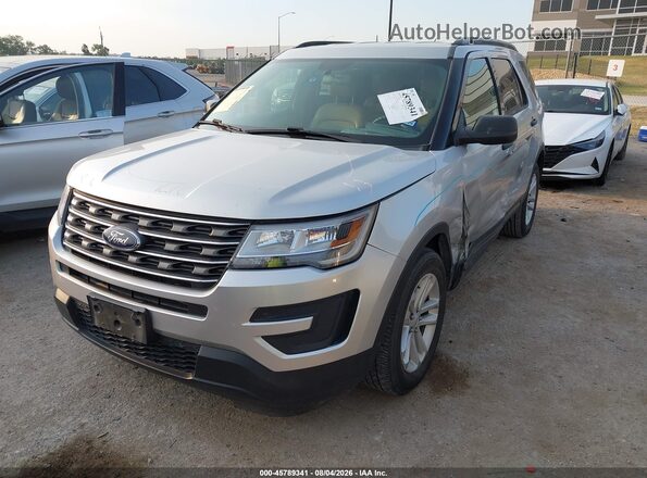 1FM5K7B88HGD86676 2017 FORD EXPLORER Silver წინა მარცხენა ხედი სამი მეოთხედიდან