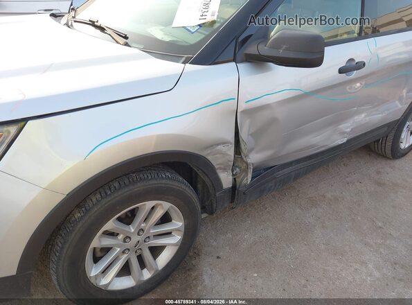 1FM5K7B88HGD86676 2017 FORD EXPLORER Silver წინა ხედი