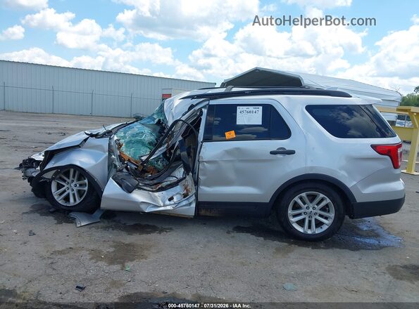 1FM5K7B88HGE09101 2017 FORD EXPLORER Silver Widok wnętrza z tyłu