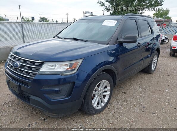 1FM5K7B8XHGA56067 2017 FORD EXPLORER Blue წინა მარცხენა ხედი სამი მეოთხედიდან