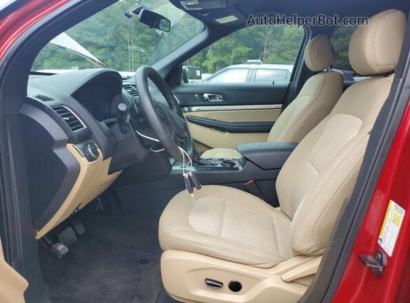 1FM5K7B8XHGC52381 2017 FORD EXPLORER Красный Вид салона спереди