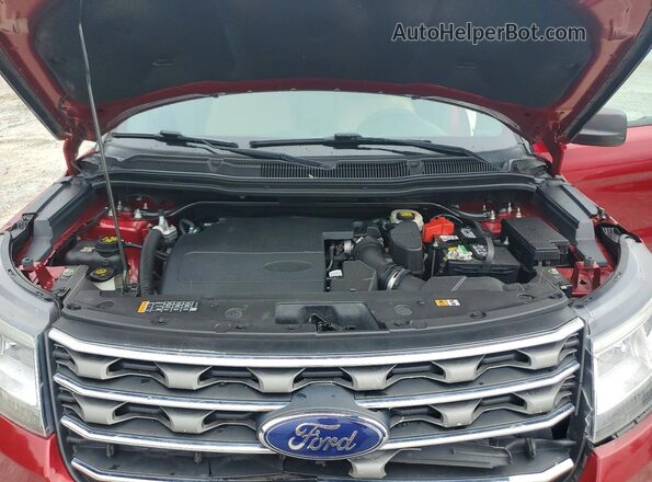 1FM5K7B8XHGC52381 2017 FORD EXPLORER Красный Вид задней части салона